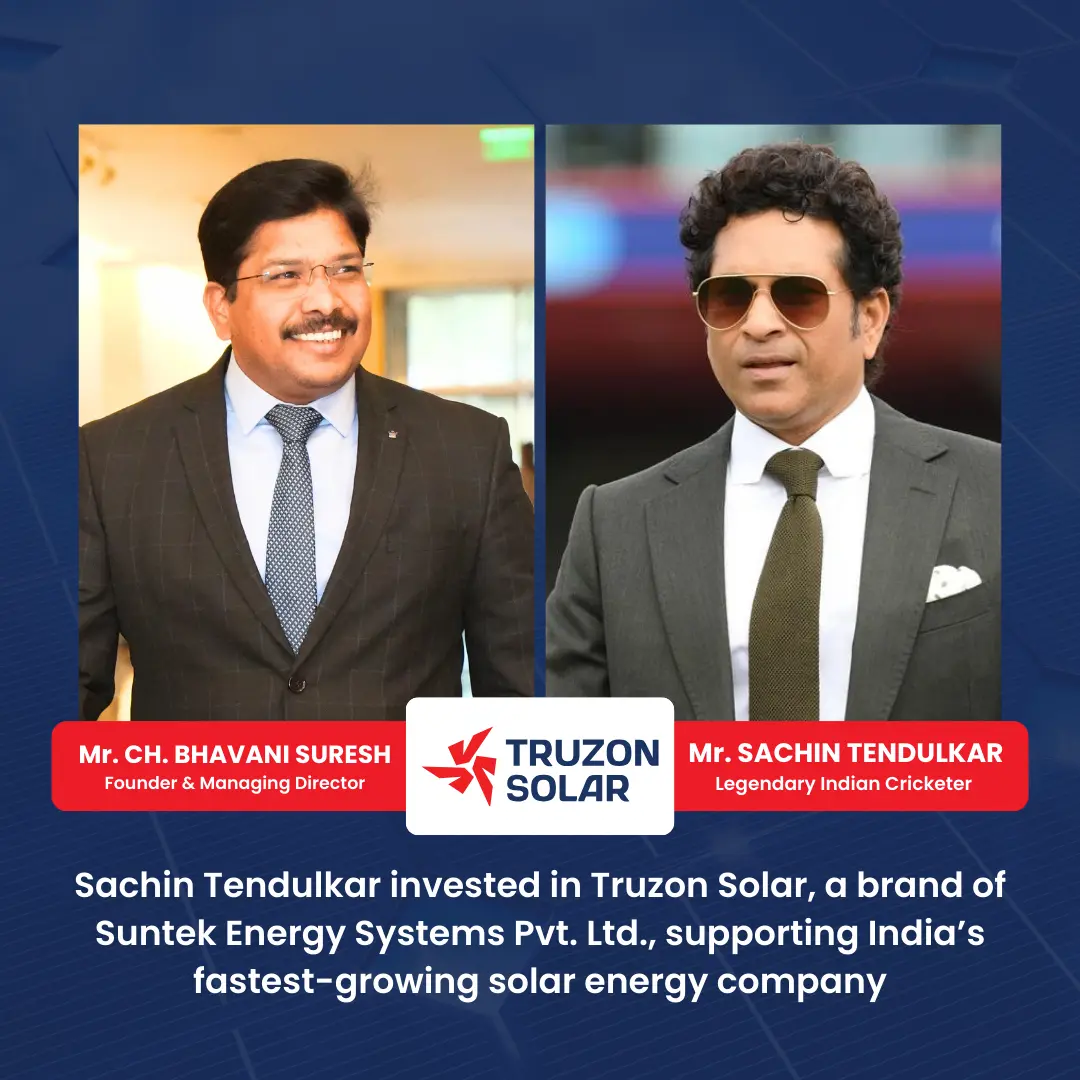 Sachin Tendulkar investor in Truzon Solar